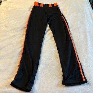 SmashSports black and orange baseball pants size S